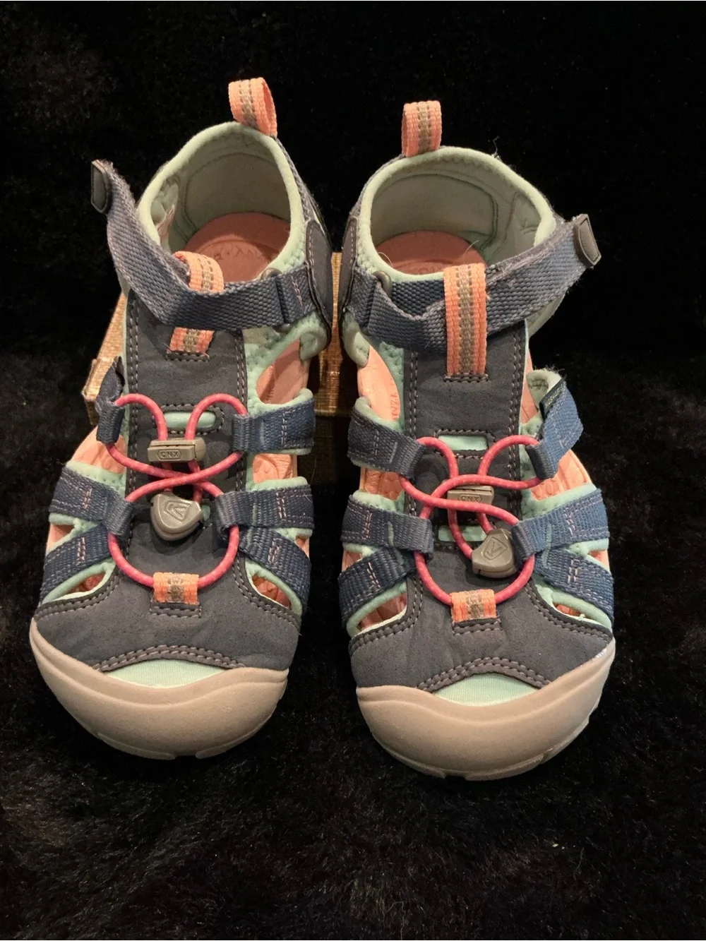 Keen Newport H2 Kids Blue Mint Pink Waterproof Closed-Toe Sandals Size 3